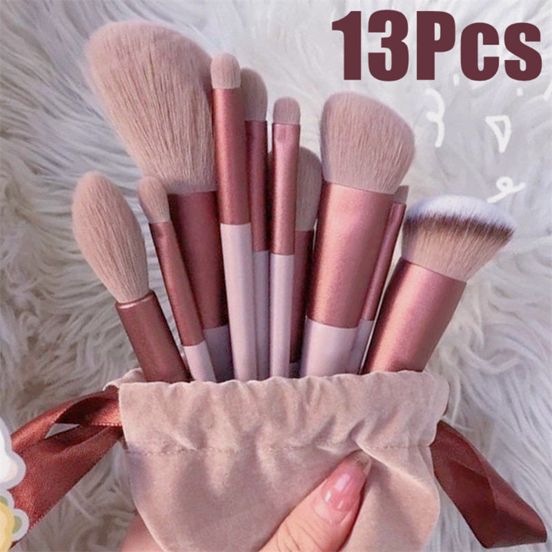 13Pcs Makeup Brush Set Make Up Concealer Brush Blush Powder Brush Eye Shadow Highlighter Foundation Brush Cosmetic Beauty Tools - FocusForge