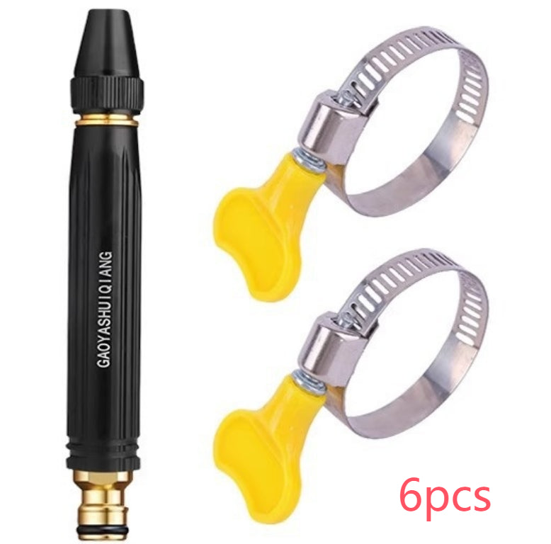 Portable High Pressure Washing Water Gun Car Wash Nozzle Adjustable Nipple Type Direct Spray Home Garden Shower Watering Hose - FocusForge