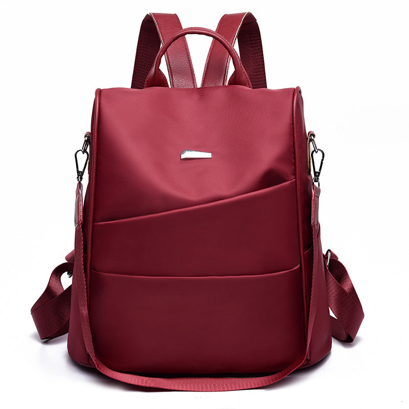 Women's Fashion Mini Backpack — Korean Nylon Style with Car Suture Detail - FocusForge