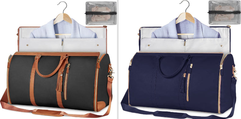 Large Capacity Travel Duffle Bag Women's Handbag Folding Suit Bag Waterproof Clothes Totes - FocusForge