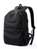 Men's Waterproof Travel & School Backpack — Oxford EVA Back Panel with USB Charging - FocusForge