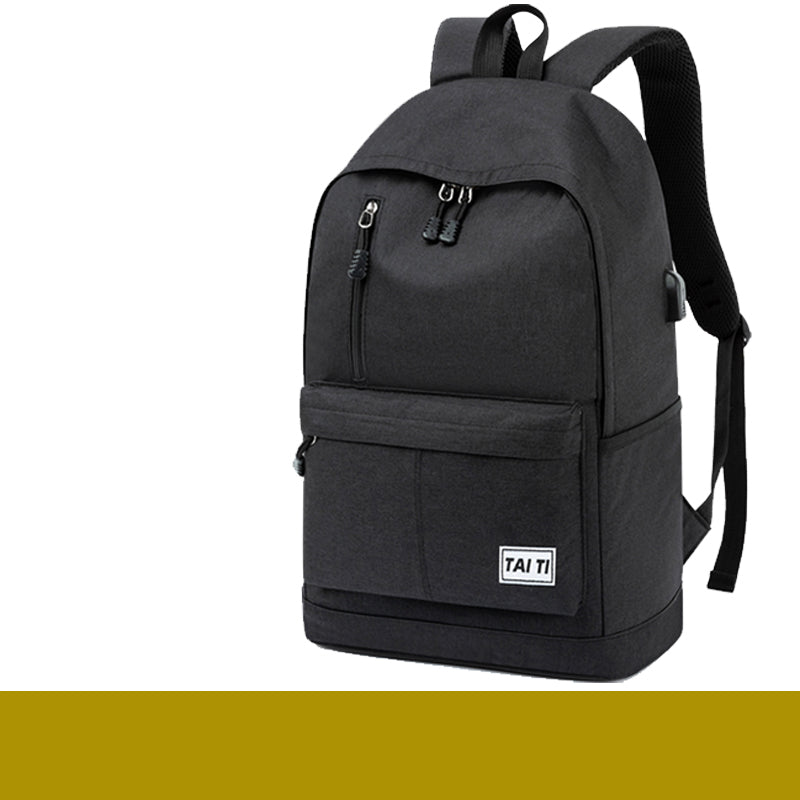 Men's Large Capacity School Backpack — 16" Polyester Bag - FocusForge