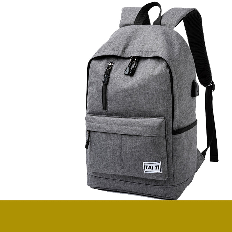 Men's Large Capacity School Backpack — 16" Polyester Bag - FocusForge