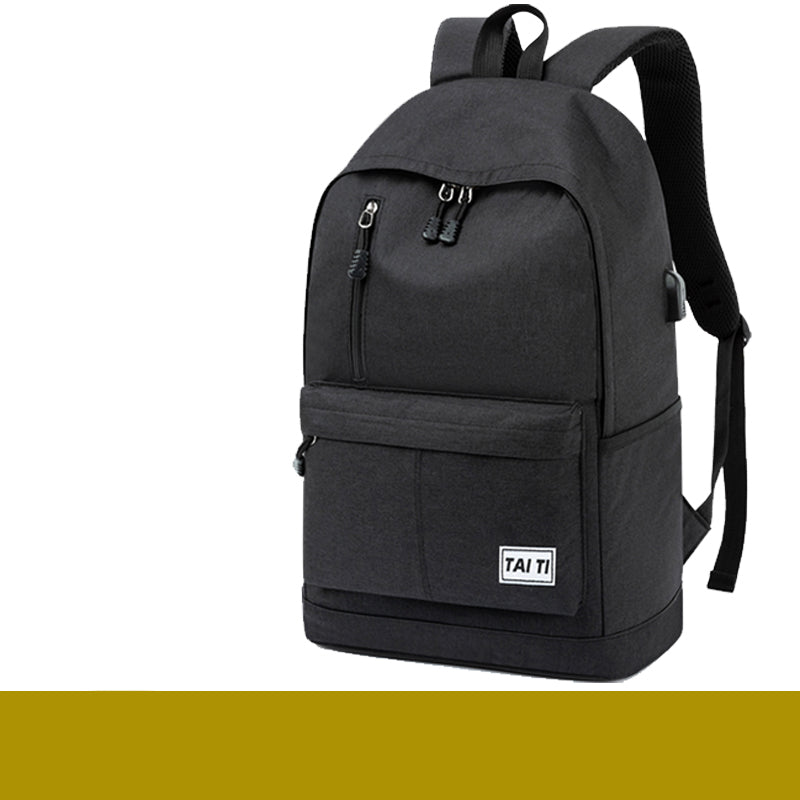 Men's Large Capacity School Backpack — 16" Polyester Bag - FocusForge