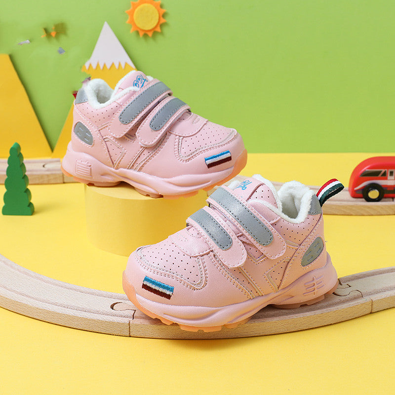 Kids Thickened Fleece Cotton Shoes – Boys & Girls - FocusForge