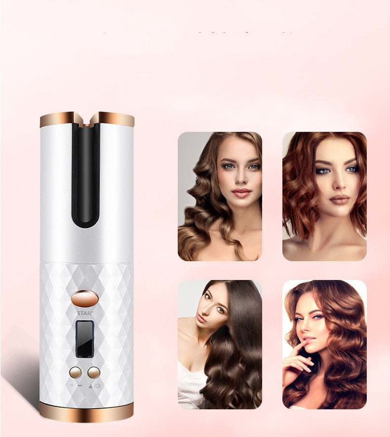 Rechargeable Automatic Hair Curler — Cordless Ceramic Styling Tool - FocusForge