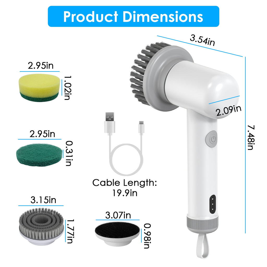 Electric Handheld Scrubber Cleaning Brush - FocusForge