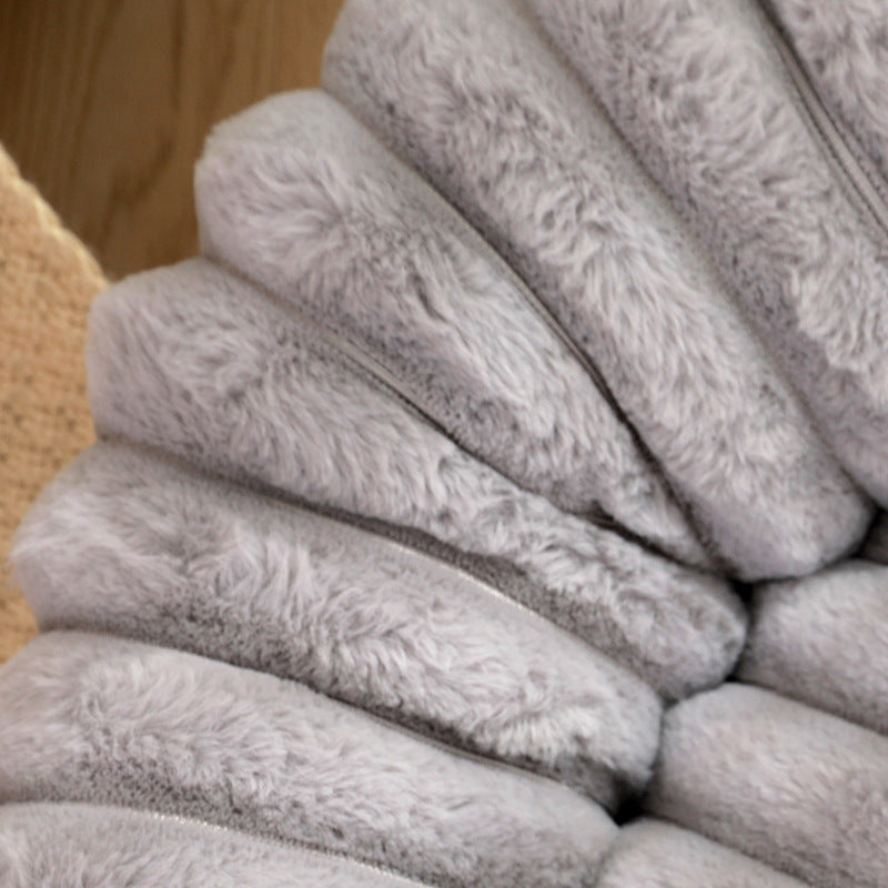 Round plush pet bed color option 5