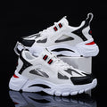 Men's White Sneakers — Breathable Flying Weave Casual Shoes - FocusForge