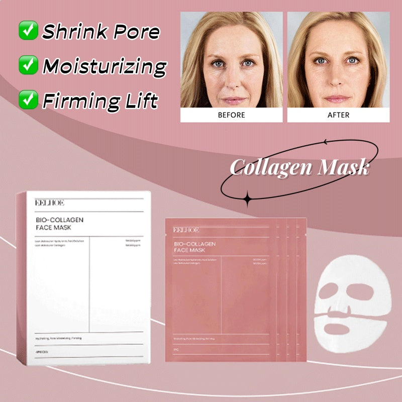 Collagen Face Mask – Pore Minimizing, Brightening & Deep Hydration (4 Pack) - FocusForge