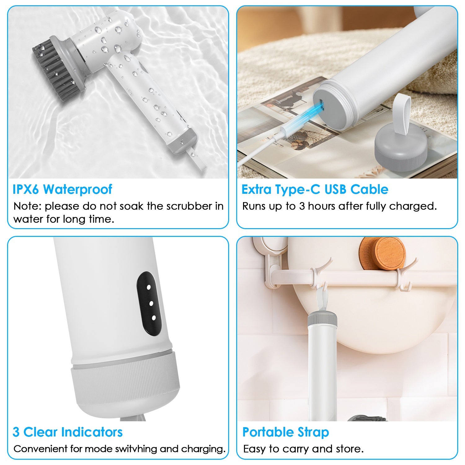 Electric Handheld Scrubber Cleaning Brush - FocusForge