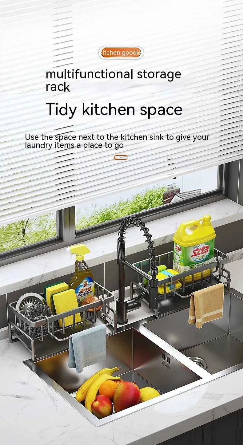 Multi-Functional Kitchen Sink Storage & Drainage Rack