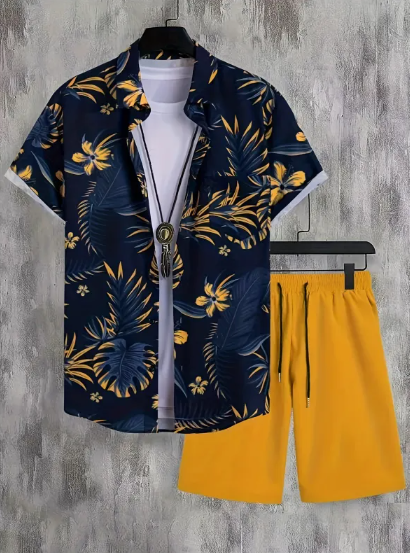 Men's Leisure Short Set — Lightweight Summer Matching Outfit - FocusForge