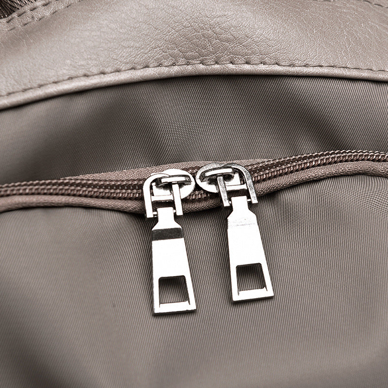Women's Fashion Mini Backpack — Korean Nylon Style with Car Suture Detail - FocusForge