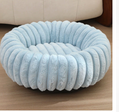 Round plush pet bed size reference