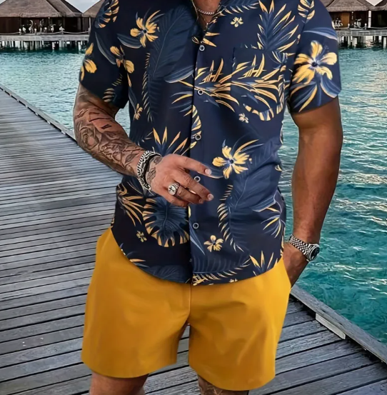 Men's Leisure Short Set — Lightweight Summer Matching Outfit - FocusForge