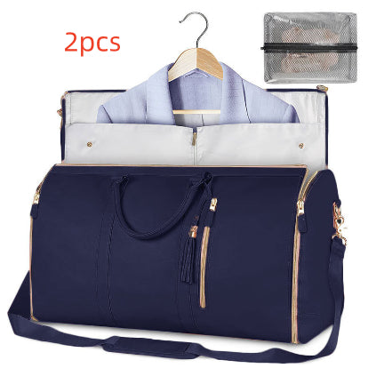Large Capacity Travel Duffle Bag Women's Handbag Folding Suit Bag Waterproof Clothes Totes - FocusForge