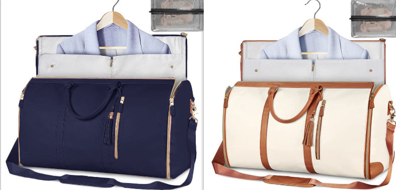 Large Capacity Travel Duffle Bag Women's Handbag Folding Suit Bag Waterproof Clothes Totes - FocusForge