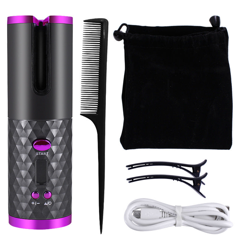 Rechargeable Automatic Hair Curler — Cordless Ceramic Styling Tool - FocusForge