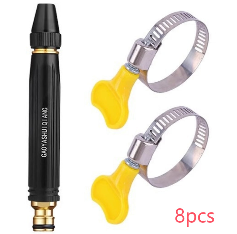 Portable High Pressure Washing Water Gun Car Wash Nozzle Adjustable Nipple Type Direct Spray Home Garden Shower Watering Hose - FocusForge