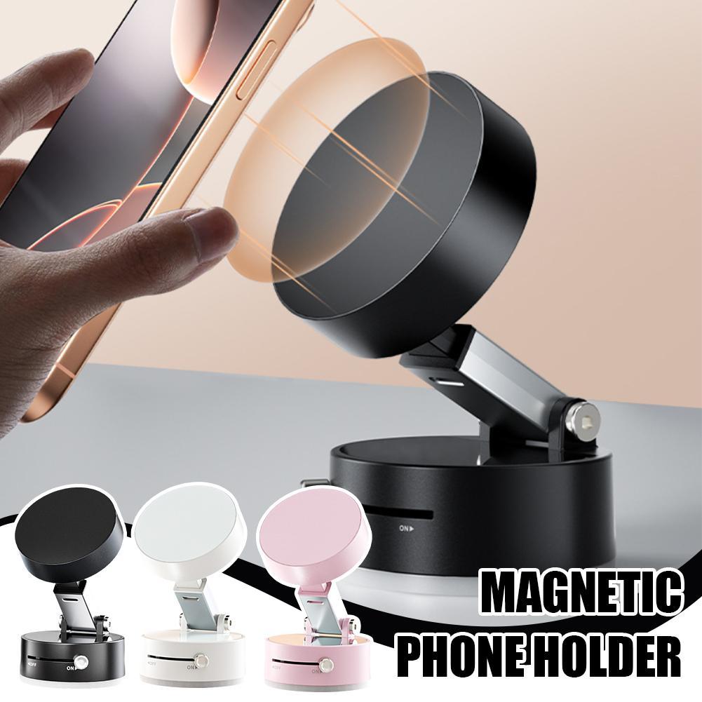Magnetic Vacuum Car Phone Holder — Hands-Free Dashboard Mount - FocusForge