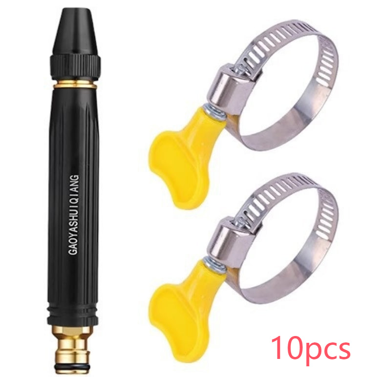 Portable High Pressure Washing Water Gun Car Wash Nozzle Adjustable Nipple Type Direct Spray Home Garden Shower Watering Hose - FocusForge