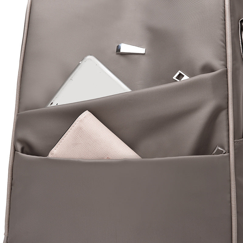 Women's Fashion Mini Backpack — Korean Nylon Style with Car Suture Detail - FocusForge