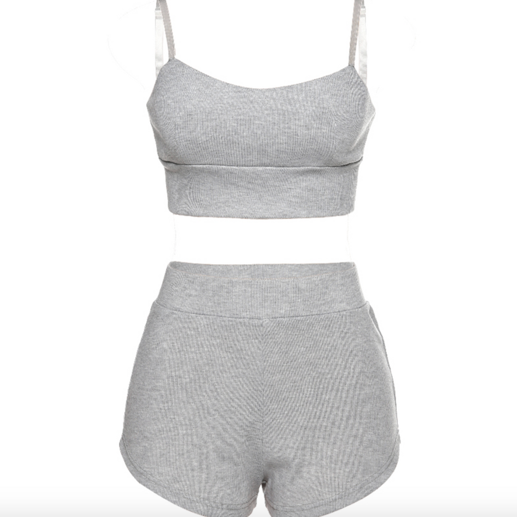 Women's Crop Top & Wide-Leg Shorts Set — Trendy Two-Piece - FocusForge