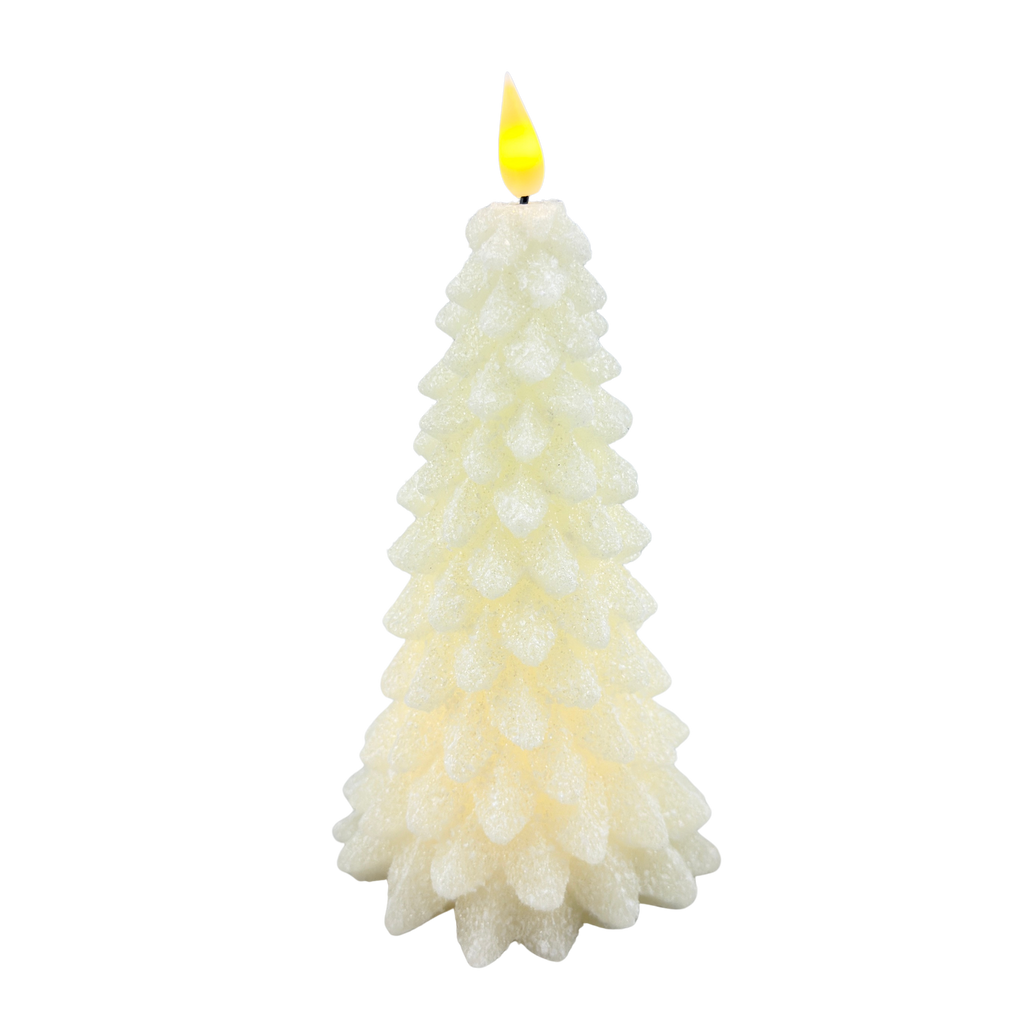 White LED Christmas Tree Timer Candle - Large
