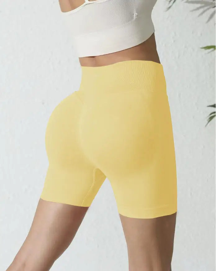🍑 FlexFit™ High-Waist Yoga Shorts – Sculpt & Move