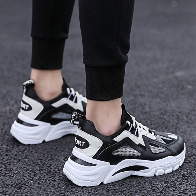 Men's White Sneakers — Breathable Flying Weave Casual Shoes - FocusForge