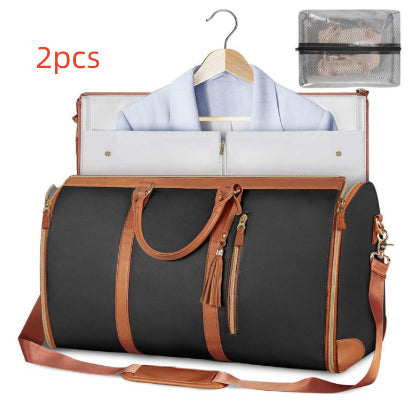 Large Capacity Travel Duffle Bag Women's Handbag Folding Suit Bag Waterproof Clothes Totes - FocusForge
