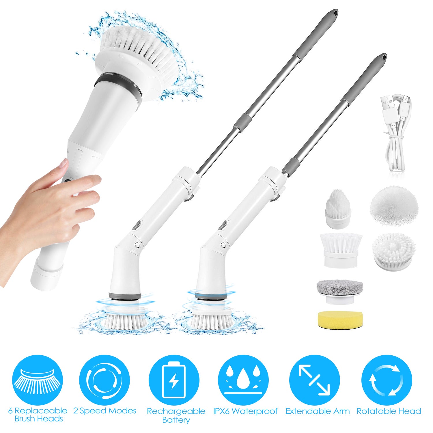 Electric Scrubber Cleaning Brush - FocusForge