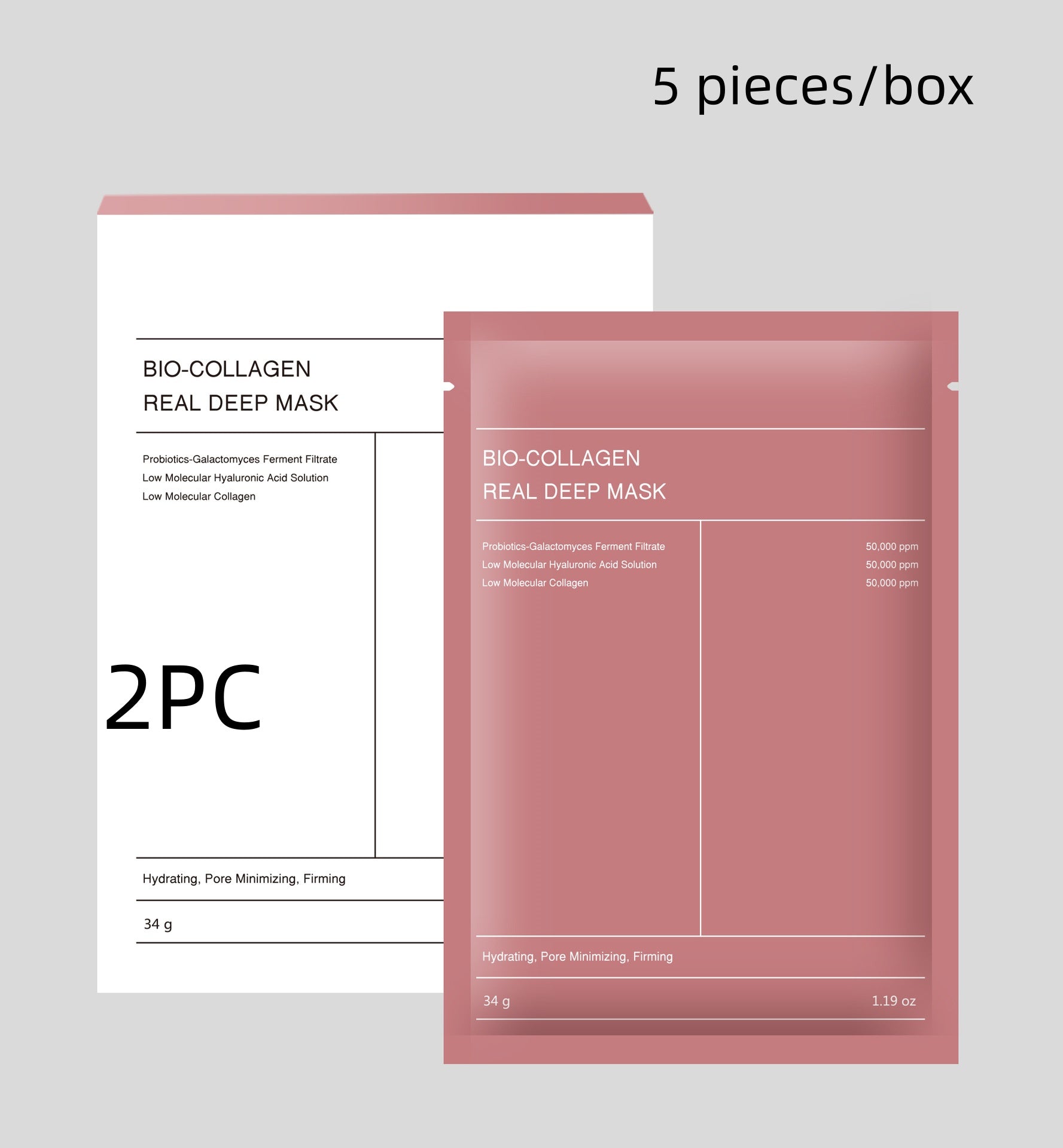 Collagen Face Mask – Pore Minimizing, Brightening & Deep Hydration (4 Pack) - FocusForge