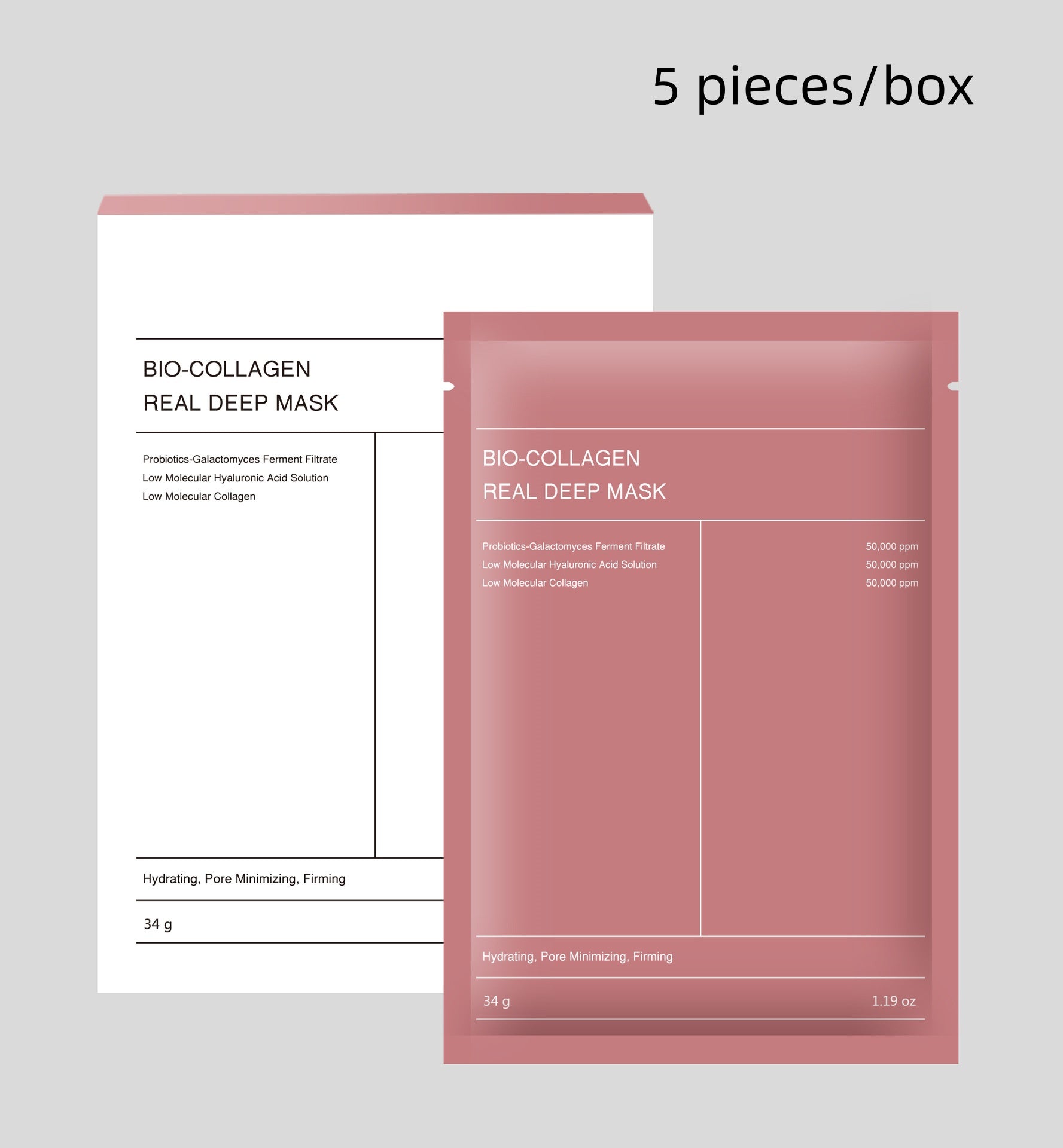 Collagen Face Mask – Pore Minimizing, Brightening & Deep Hydration (4 Pack) - FocusForge
