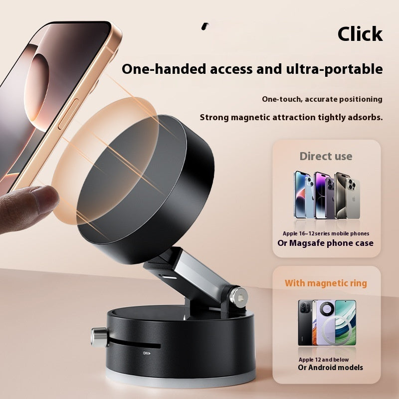 Magnetic Vacuum Car Phone Holder — Hands-Free Dashboard Mount - FocusForge
