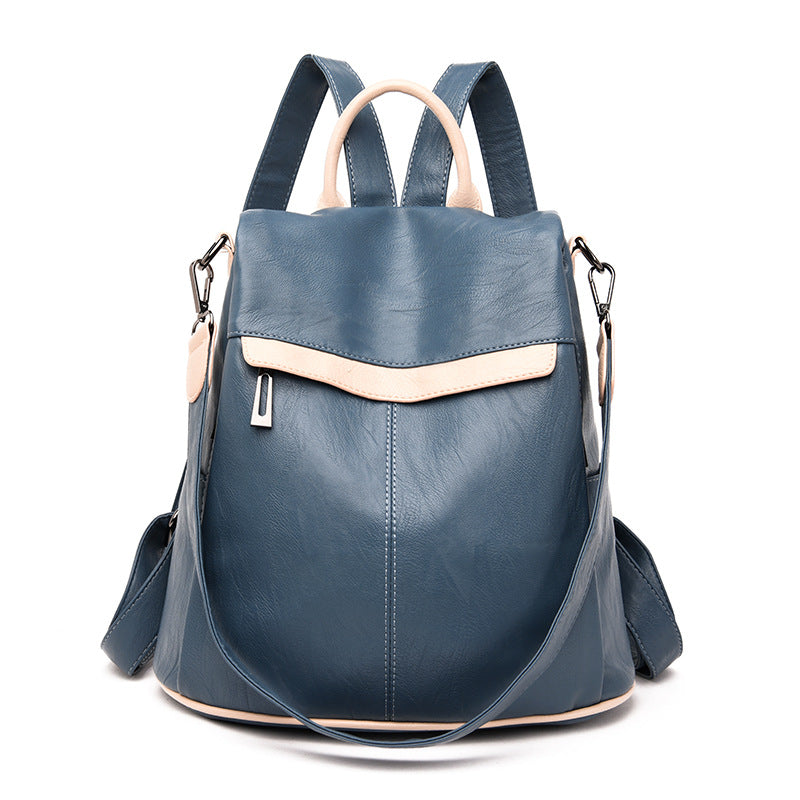 Women's Soft PU Leather Fashion School Backpack — Korean Style - FocusForge