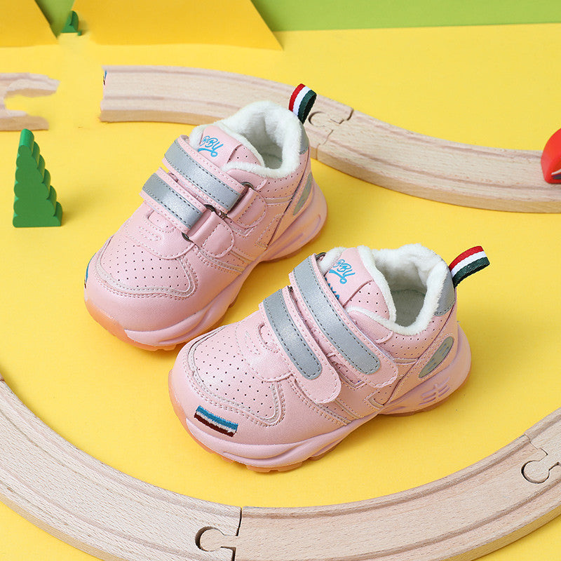 Kids Thickened Fleece Cotton Shoes – Boys & Girls - FocusForge