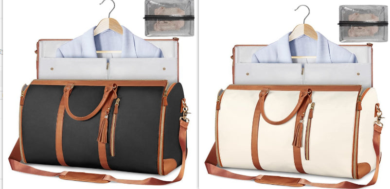 Large Capacity Travel Duffle Bag Women's Handbag Folding Suit Bag Waterproof Clothes Totes - FocusForge