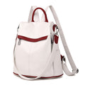 Women's Soft PU Leather Fashion School Backpack — Korean Style - FocusForge