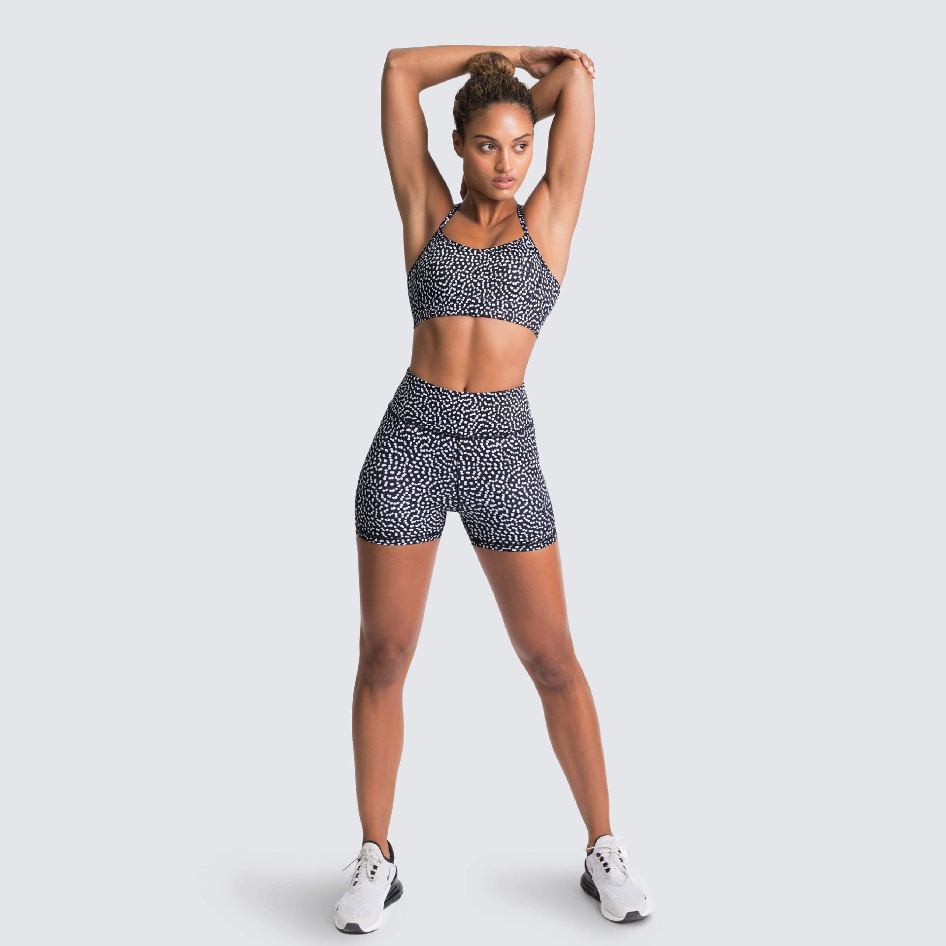 Women's Fitness Short Set — Nylon Blend Activewear - FocusForge